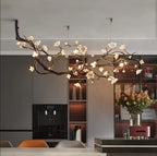Minas Rustic Tree Branch Chandelier Dimmable Grand Dining Room Living Room Staircase — 47 to 70 Inch