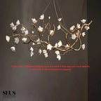 Minas Rustic Tree Branch Chandelier Dimmable Grand Dining Room Living Room Staircase — 47 to 70 Inch