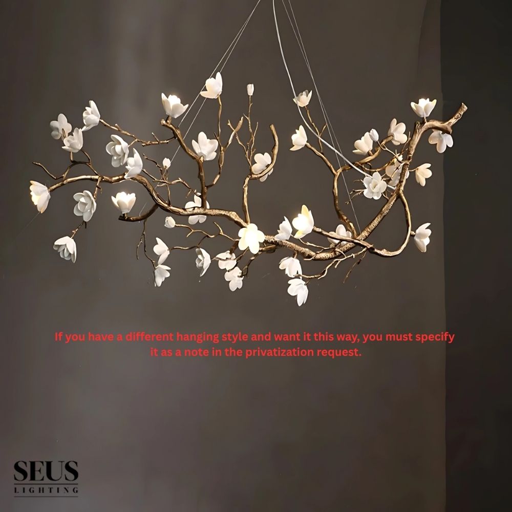 Minas Rustic Tree Branch Chandelier Dimmable Grand Dining Room Living Room Staircase — 47 to 70 Inch