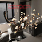 Minas Rustic Tree Branch Chandelier Dimmable Grand Dining Room Living Room Staircase — 47 to 70 Inch