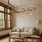 Minas Rustic Tree Branch Chandelier Dimmable Grand Dining Room Living Room Staircase — 47 to 70 Inch