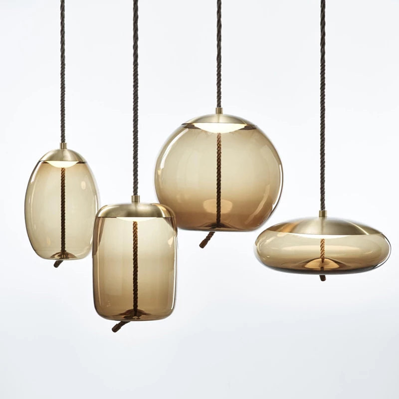 Valentina Nordic LED Pendant Light, Decorative Glass