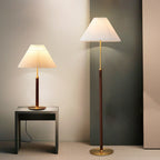 Ozawa Simple Walnut/Metal/Fabric, Table/Floor Lamp, Living Room