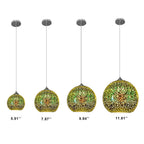 3D Fireworks Glass Pendant Light, Colorful LED, Adjustable Chain, Kitchen