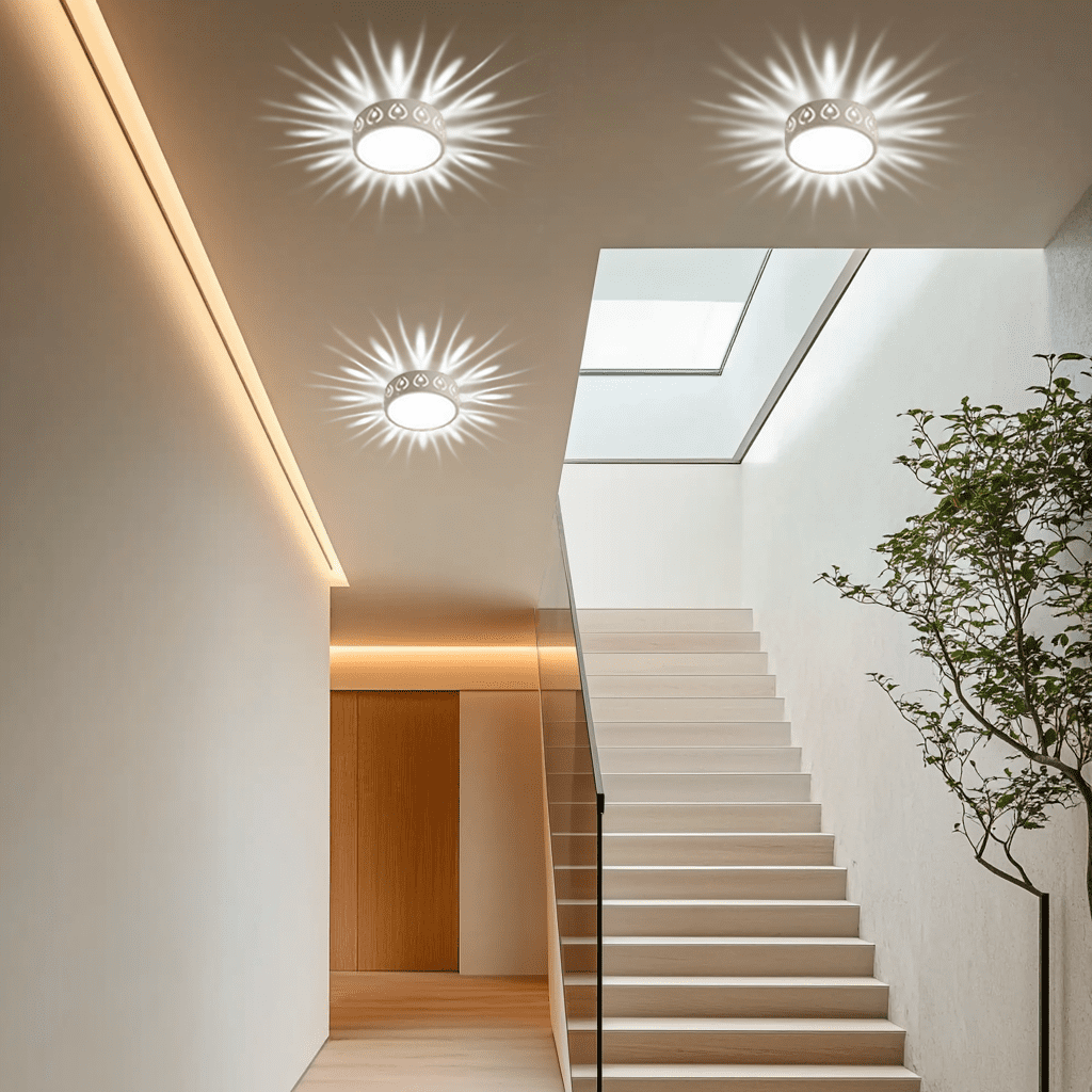 Modern Round LED Flush Mount Ceiling Light Dimmable Bedroom Living Room — Warm Cool Color