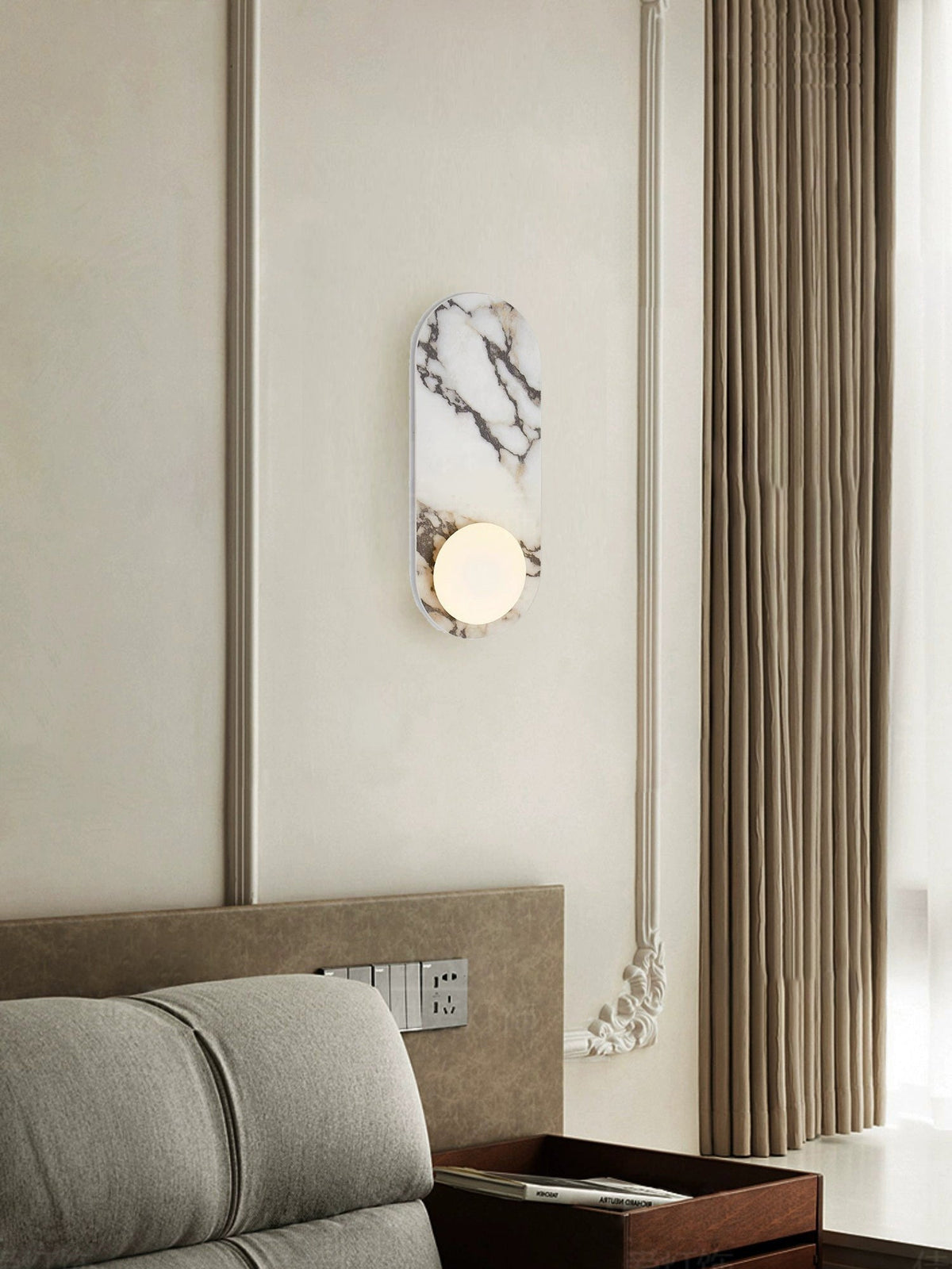 Domil Elegant Marble Wall Lamp – Modern Decorative Lighting Fixture