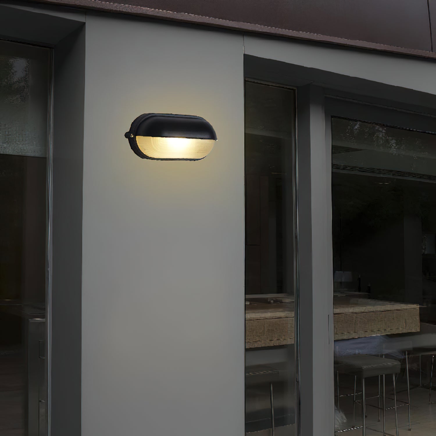 Nauticus Outdoor Wall Sconce IP54 Waterproof Porch Garden — Silver Gold Black Green