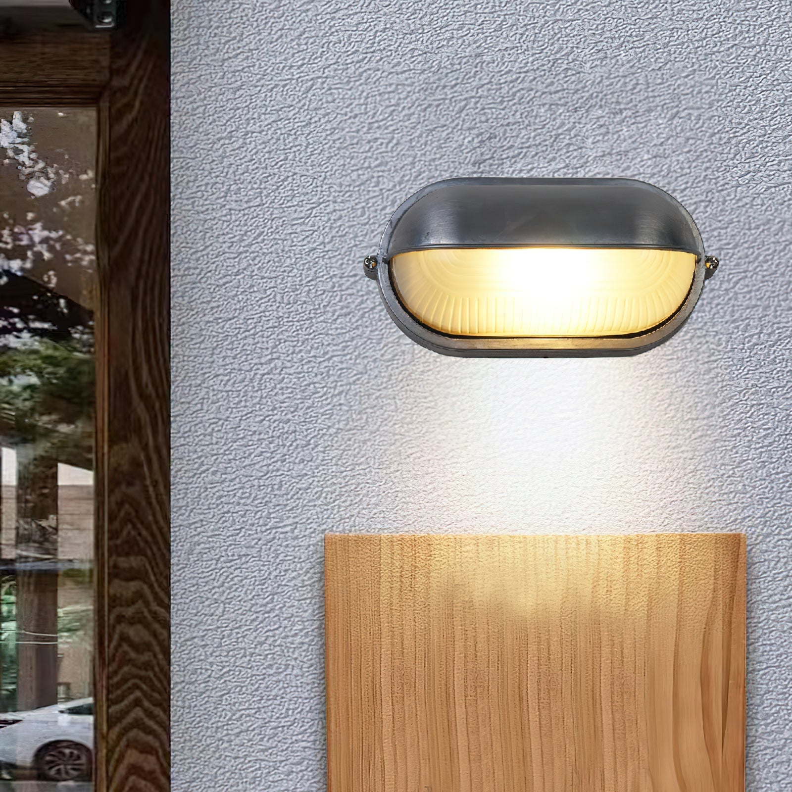 Nauticus Outdoor Wall Sconce IP54 Waterproof Porch Garden — Silver Gold Black Green