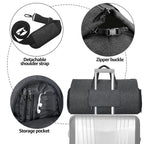 Men’s Suit Travel Bag – Foldable Garment Duffel Bag with Shoe Compartment, Waterproof Business Trip Carry-On Luggage Bag