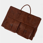 Travel Clothes Bag PU Leather Garment Duffel – Carry-On Suit Clothing Bag, Dress Clothes Bag & Weekend Duffel for Men Women