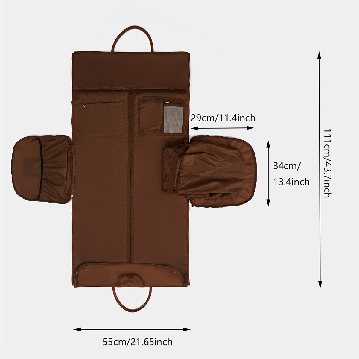 Travel Clothes Bag PU Leather Garment Duffel – Carry-On Suit Clothing Bag, Dress Clothes Bag & Weekend Duffel for Men Women