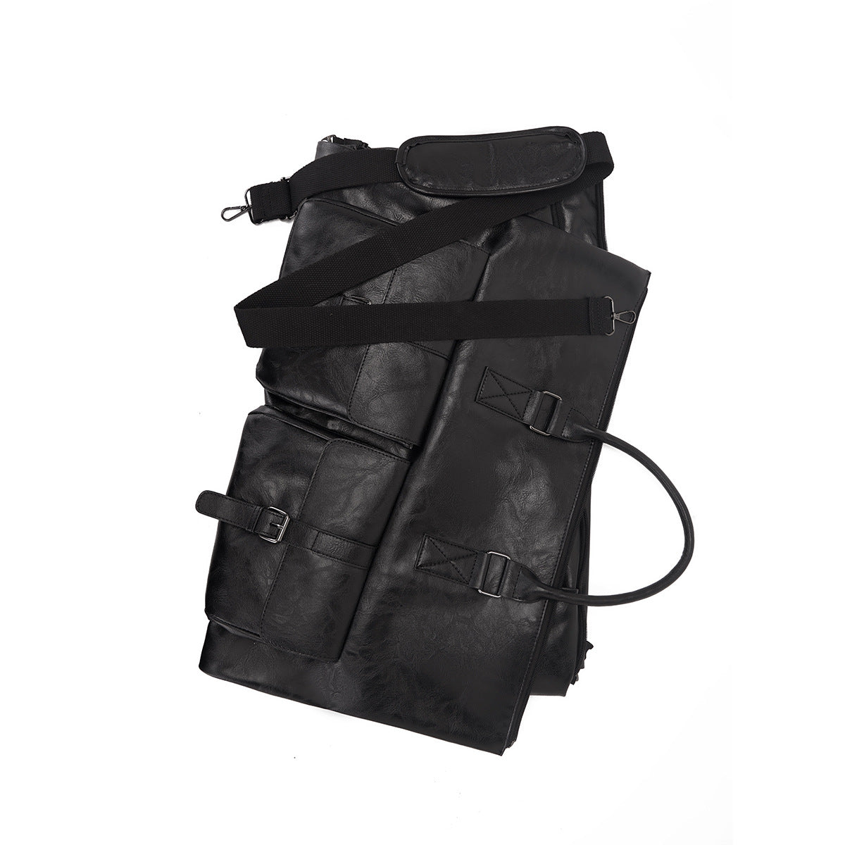 Travel Clothes Bag PU Leather Garment Duffel – Carry-On Suit Clothing Bag, Dress Clothes Bag & Weekend Duffel for Men Women