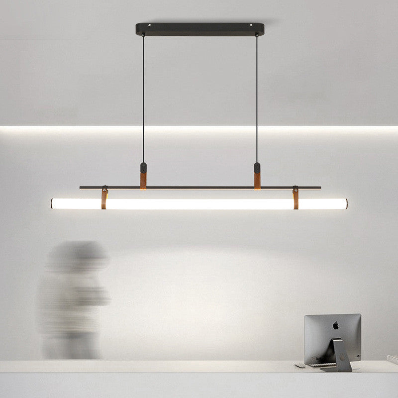 Inari Modern Linear Metal Pendant Light,Black/Gold