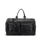 Travel Clothes Bag PU Leather Garment Duffel – Carry-On Suit Clothing Bag, Dress Clothes Bag & Weekend Duffel for Men Women