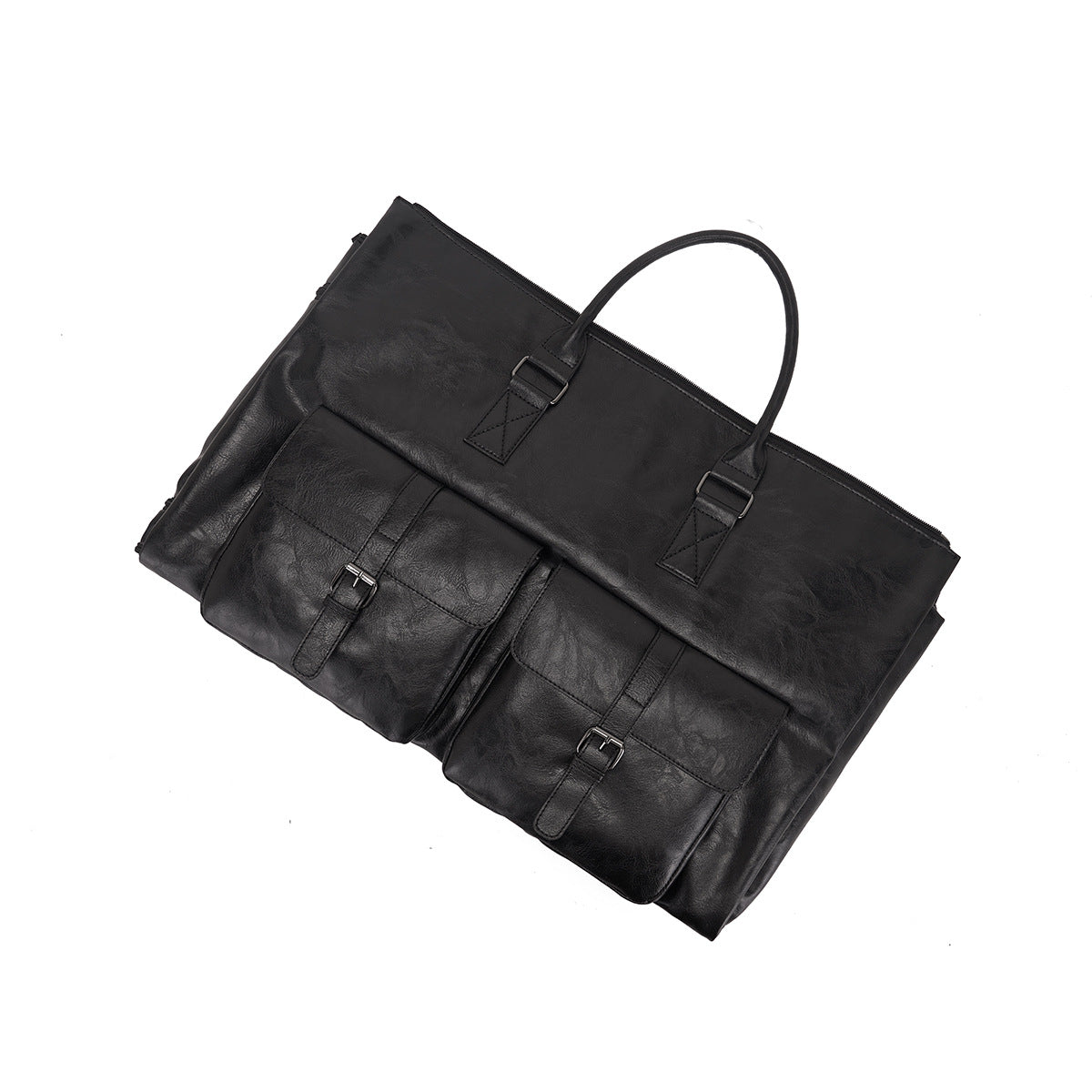 Travel Clothes Bag PU Leather Garment Duffel – Carry-On Suit Clothing Bag, Dress Clothes Bag & Weekend Duffel for Men Women