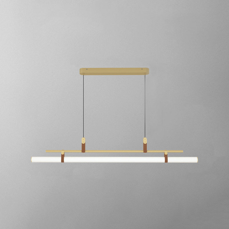 Inari Modern Linear Metal Pendant Light,Black/Gold