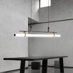 Inari Modern Linear Metal Pendant Light,Black/Gold