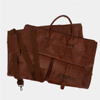 Travel Clothes Bag PU Leather Garment Duffel – Carry-On Suit Clothing Bag, Dress Clothes Bag & Weekend Duffel for Men Women
