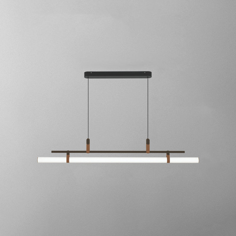 Inari Modern Linear Metal Pendant Light,Black/Gold