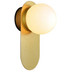 Obsidian Halo LED Wall Sconce G9 Contemporary Black Gold Bedroom Living Room — Warm Neutral Cool