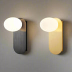 Obsidian Halo LED Wall Sconce G9 Contemporary Black Gold Bedroom Living Room — Warm Neutral Cool
