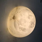 Grex Elegant Minimalist Round Alabaster Wall Sconce