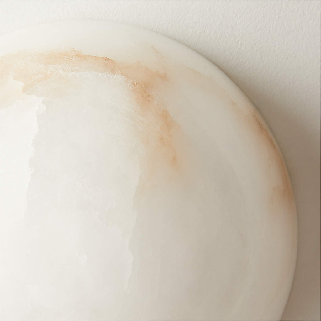 Grex Elegant Minimalist Round Alabaster Wall Sconce