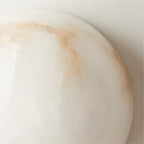 Grex Elegant Minimalist Round Alabaster Wall Sconce