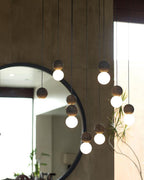 Cement Orb Pendant Light Natural Texture Hardwired Dining Room Kitchen — Cement Sandstone 4 Variants