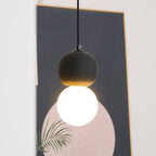 Cement Orb Pendant Light Natural Texture Hardwired Dining Room Kitchen — Cement Sandstone 4 Variants