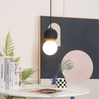 Cement Orb Pendant Light Natural Texture Hardwired Dining Room Kitchen — Cement Sandstone 4 Variants