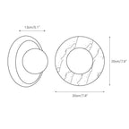 Orli Marble Wall Sconce Natural Stone LED Bedroom Living Room — Multiple Stone Selections