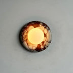 Orli Marble Wall Sconce Natural Stone LED Bedroom Living Room — Multiple Stone Selections