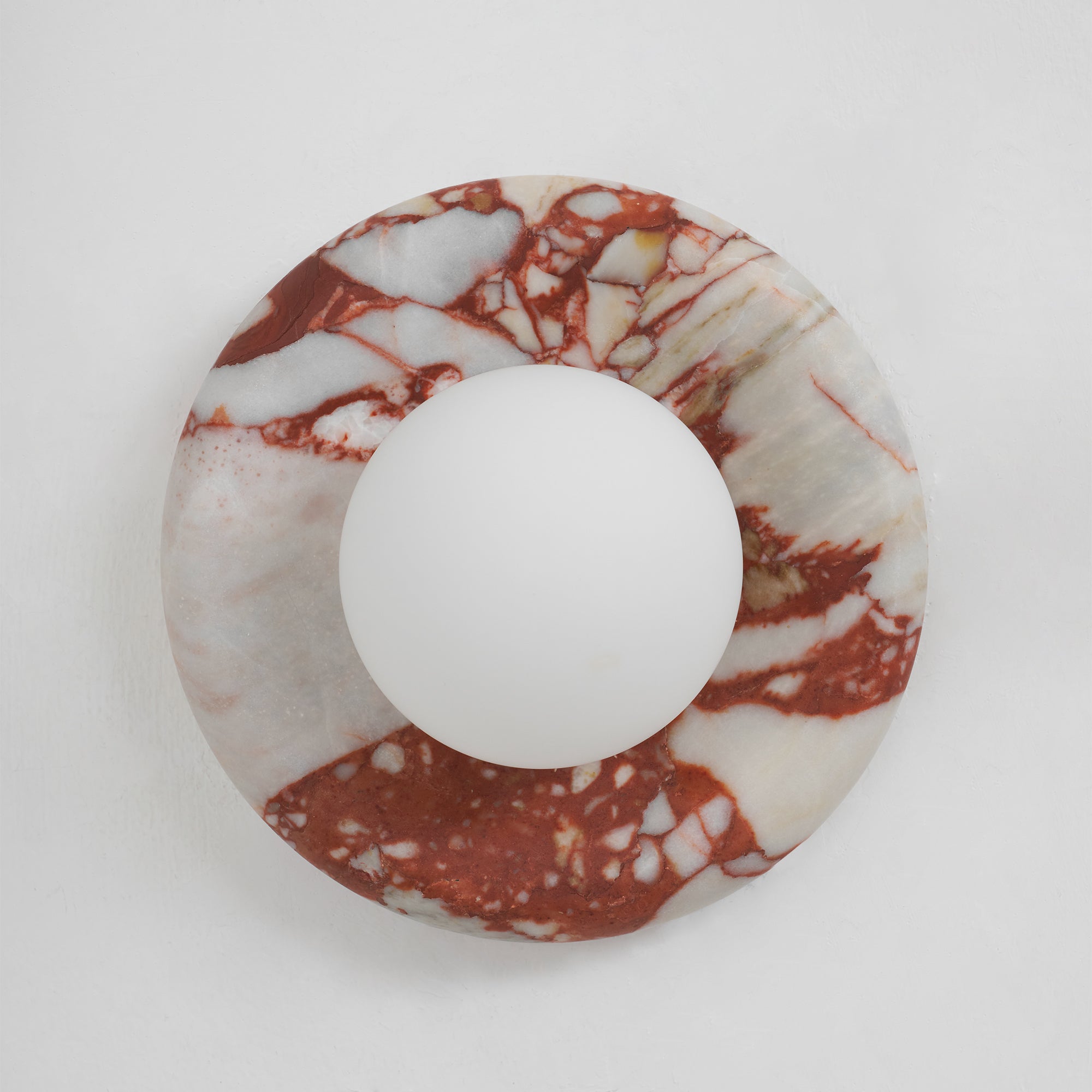 Orli Marble Wall Sconce Natural Stone LED Bedroom Living Room — Multiple Stone Selections