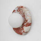Orli Marble Wall Sconce Natural Stone LED Bedroom Living Room — Multiple Stone Selections