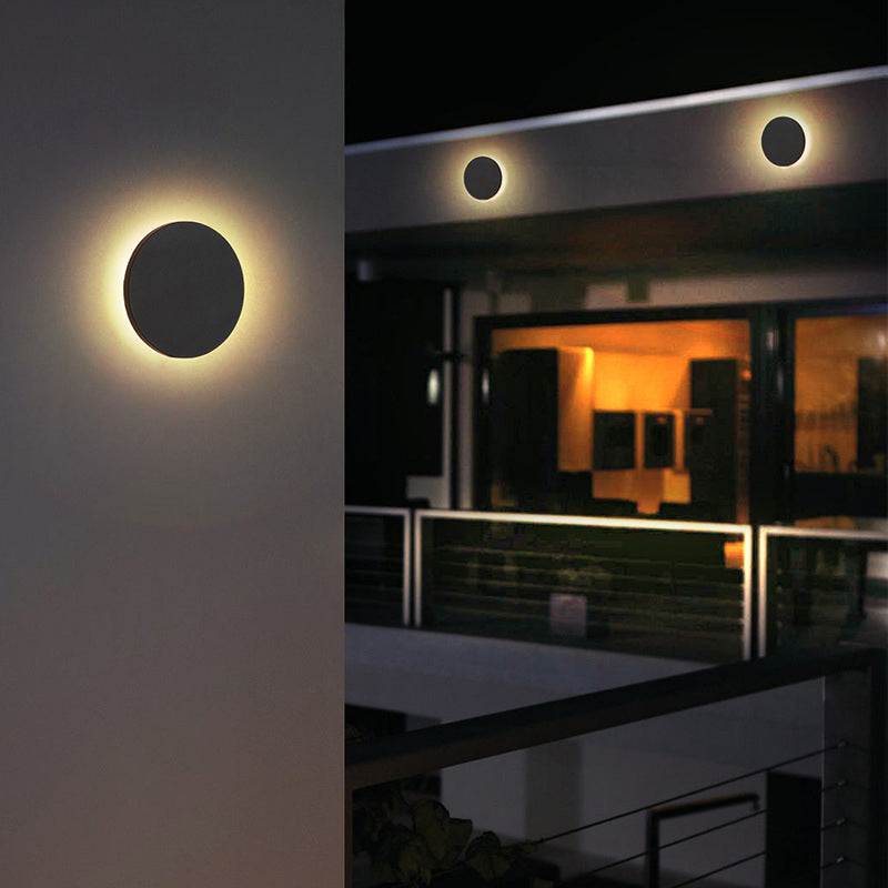 Minimalist Outdoor Wall Light, IP65 Waterproof LED, White, Motion Sensor