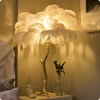 PALMERA Feather Floor Lamp LED Luxury Sculptural Living Room Bedroom — 3 Sizes 4 Colors