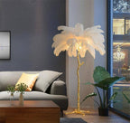 PALMERA Feather Floor Lamp LED Luxury Sculptural Living Room Bedroom — 3 Sizes 4 Colors