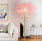 PALMERA Feather Floor Lamp LED Luxury Sculptural Living Room Bedroom — 3 Sizes 4 Colors