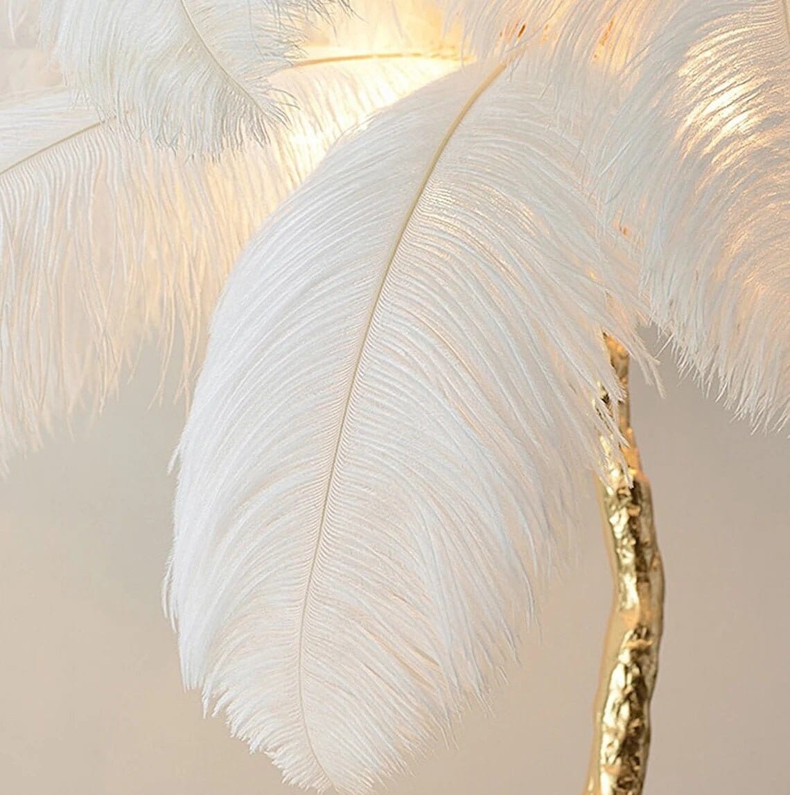 PALMERA Feather Floor Lamp LED Luxury Sculptural Living Room Bedroom — 3 Sizes 4 Colors