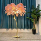 PALMERA Feather Floor Lamp LED Luxury Sculptural Living Room Bedroom — 3 Sizes 4 Colors