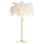 PALMERA Feather Floor Lamp LED Luxury Sculptural Living Room Bedroom — 3 Sizes 4 Colors