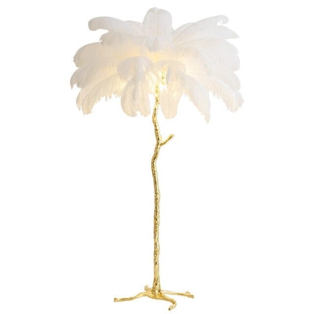 PALMERA Feather Floor Lamp LED Luxury Sculptural Living Room Bedroom — 3 Sizes 4 Colors
