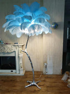 PALMERA Feather Floor Lamp LED Luxury Sculptural Living Room Bedroom — 3 Sizes 4 Colors