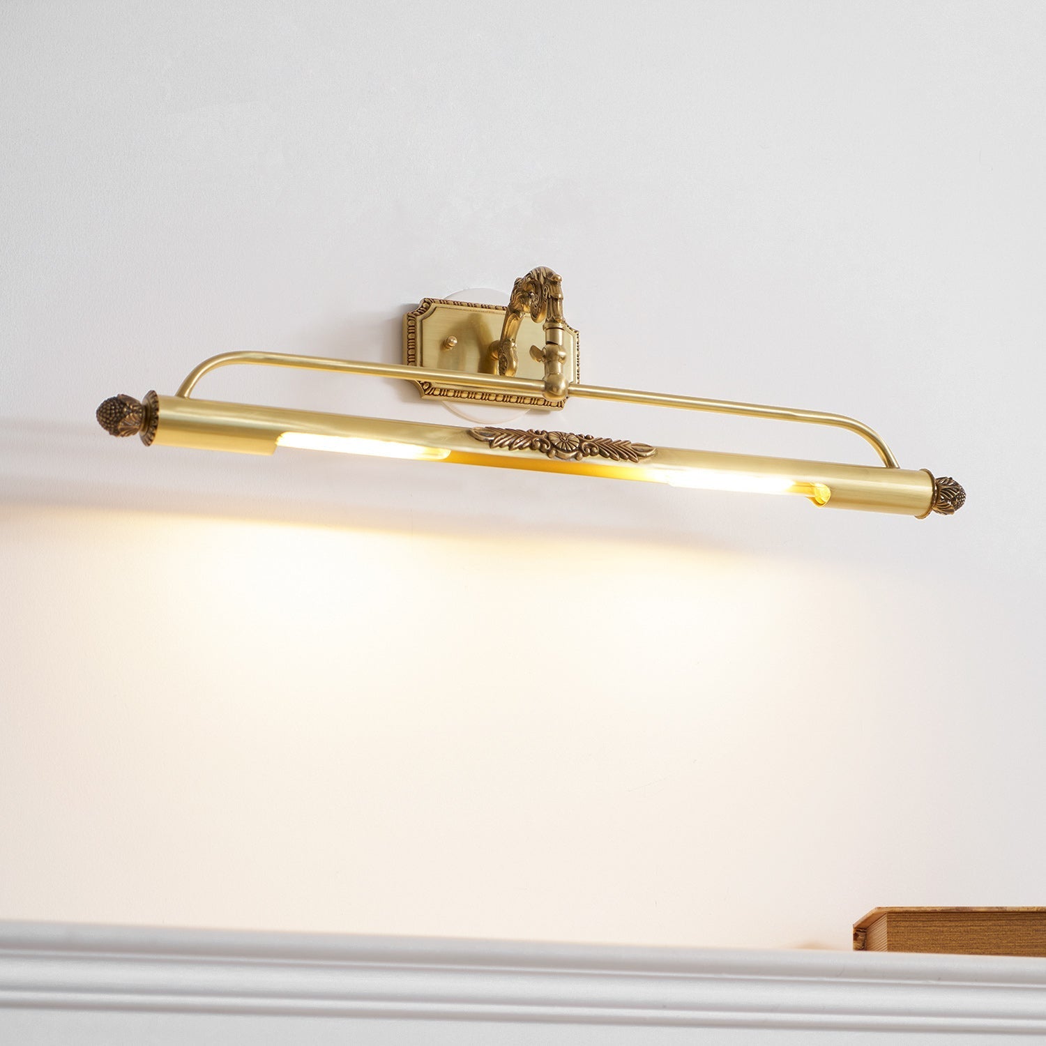 Pania Brass Linear Wall Lamp Modern LED Bedroom Living Room Mirror Light — 17 to 29 Inch