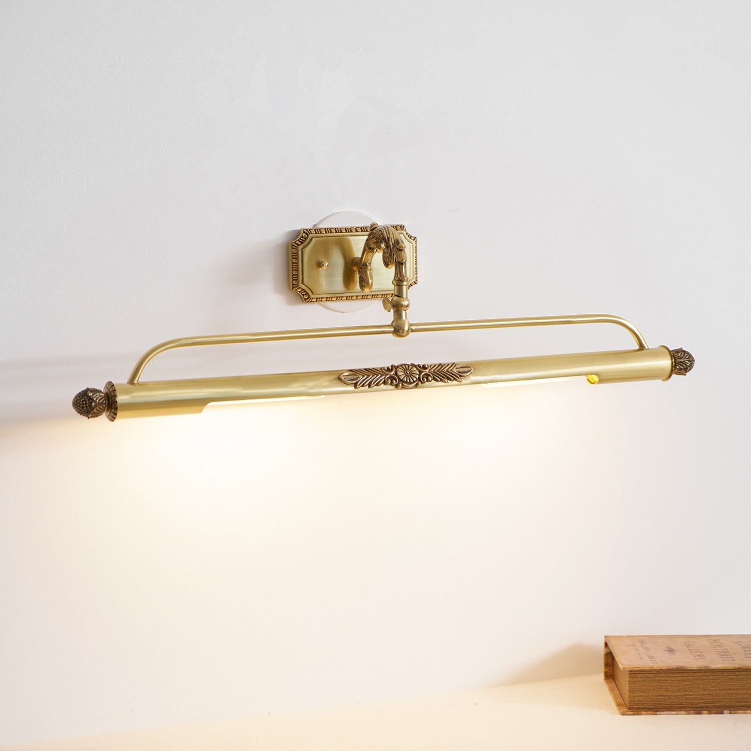 Pania Brass Linear Wall Lamp Modern LED Bedroom Living Room Mirror Light — 17 to 29 Inch