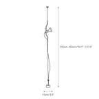 Floor-to-Ceiling Tension Cable Lamp Adjustable Spotlight LED Modern Living Room Bedroom Office — 4 Finishes