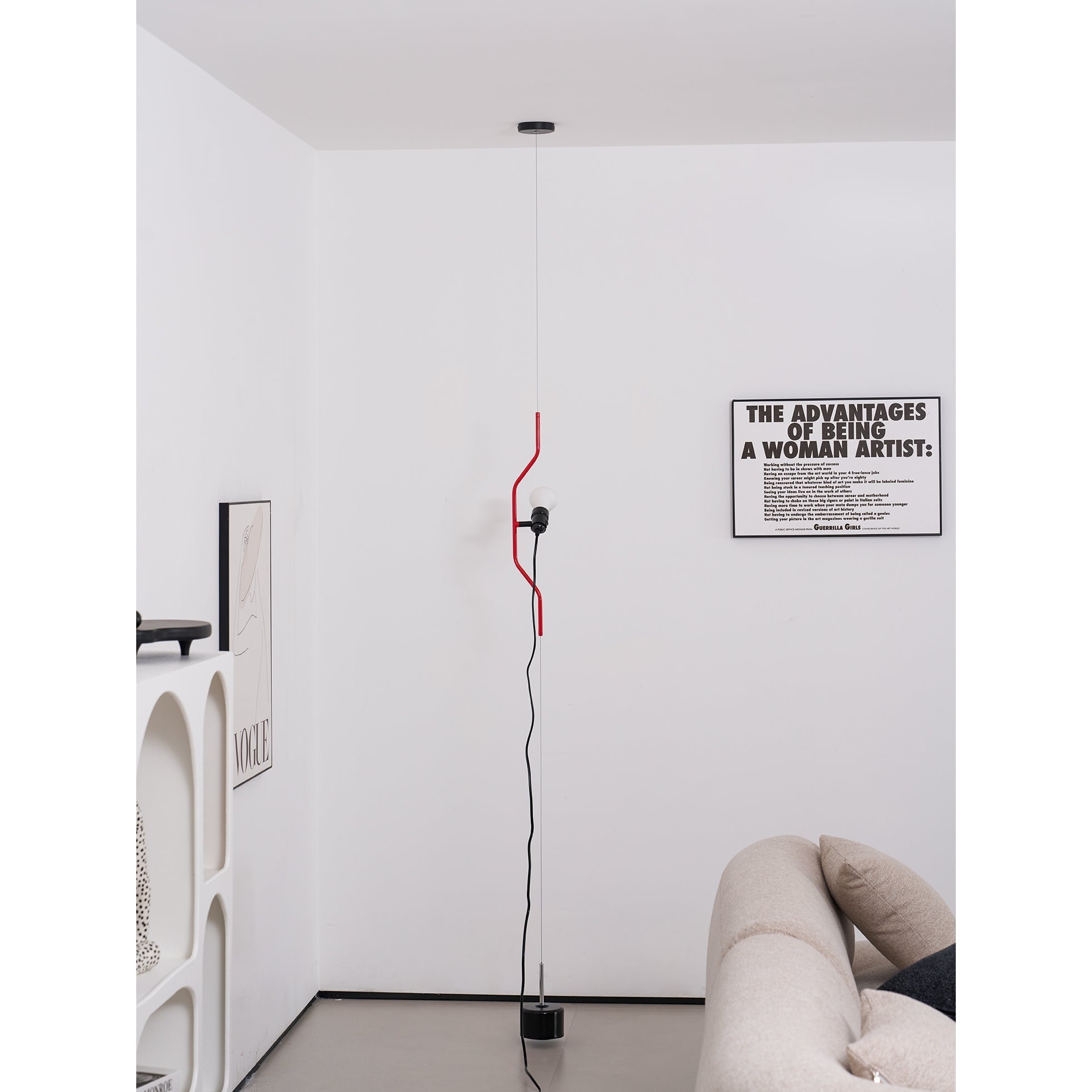 Floor-to-Ceiling Tension Cable Lamp Adjustable Spotlight LED Modern Living Room Bedroom Office — 4 Finishes