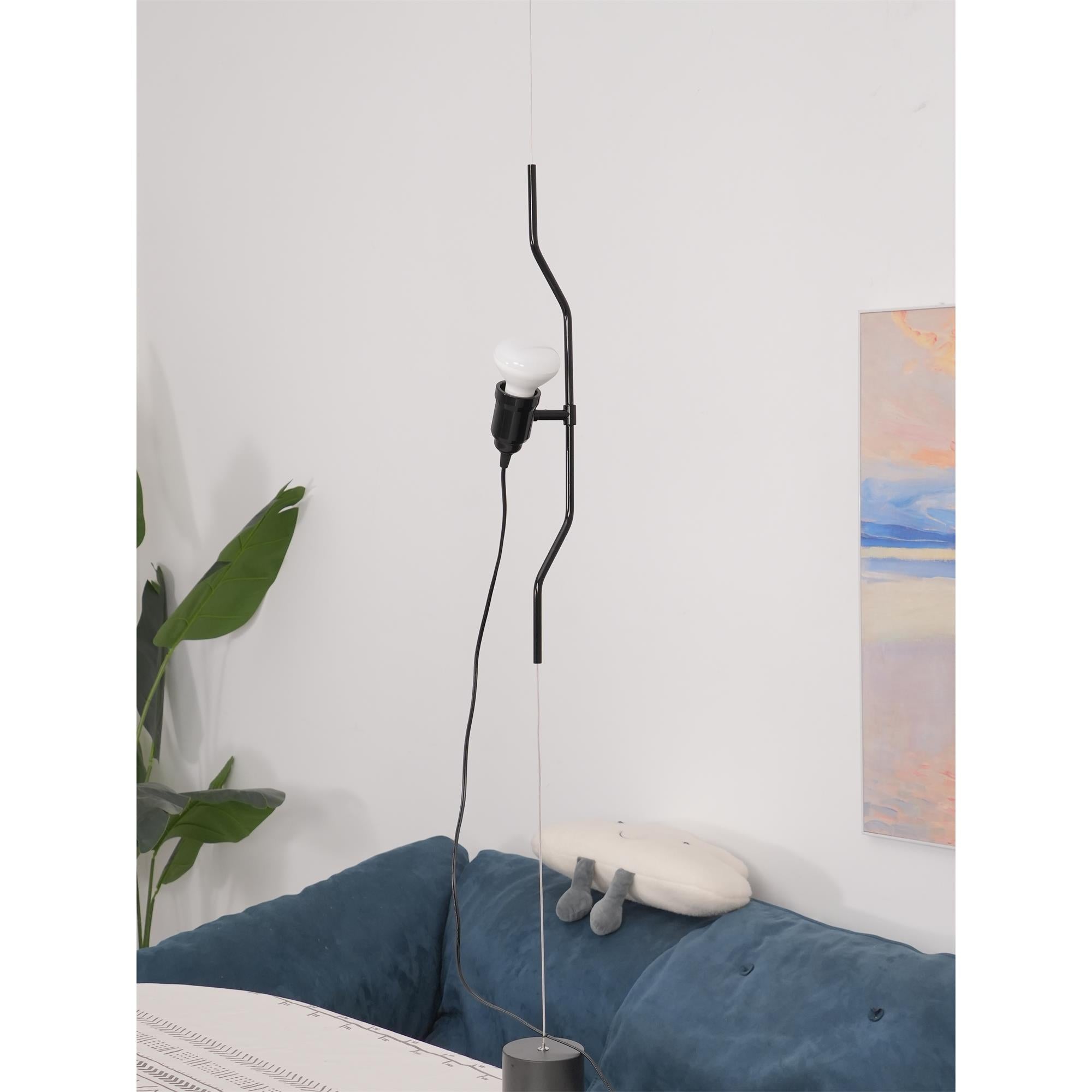 Floor-to-Ceiling Tension Cable Lamp Adjustable Spotlight LED Modern Living Room Bedroom Office — 4 Finishes