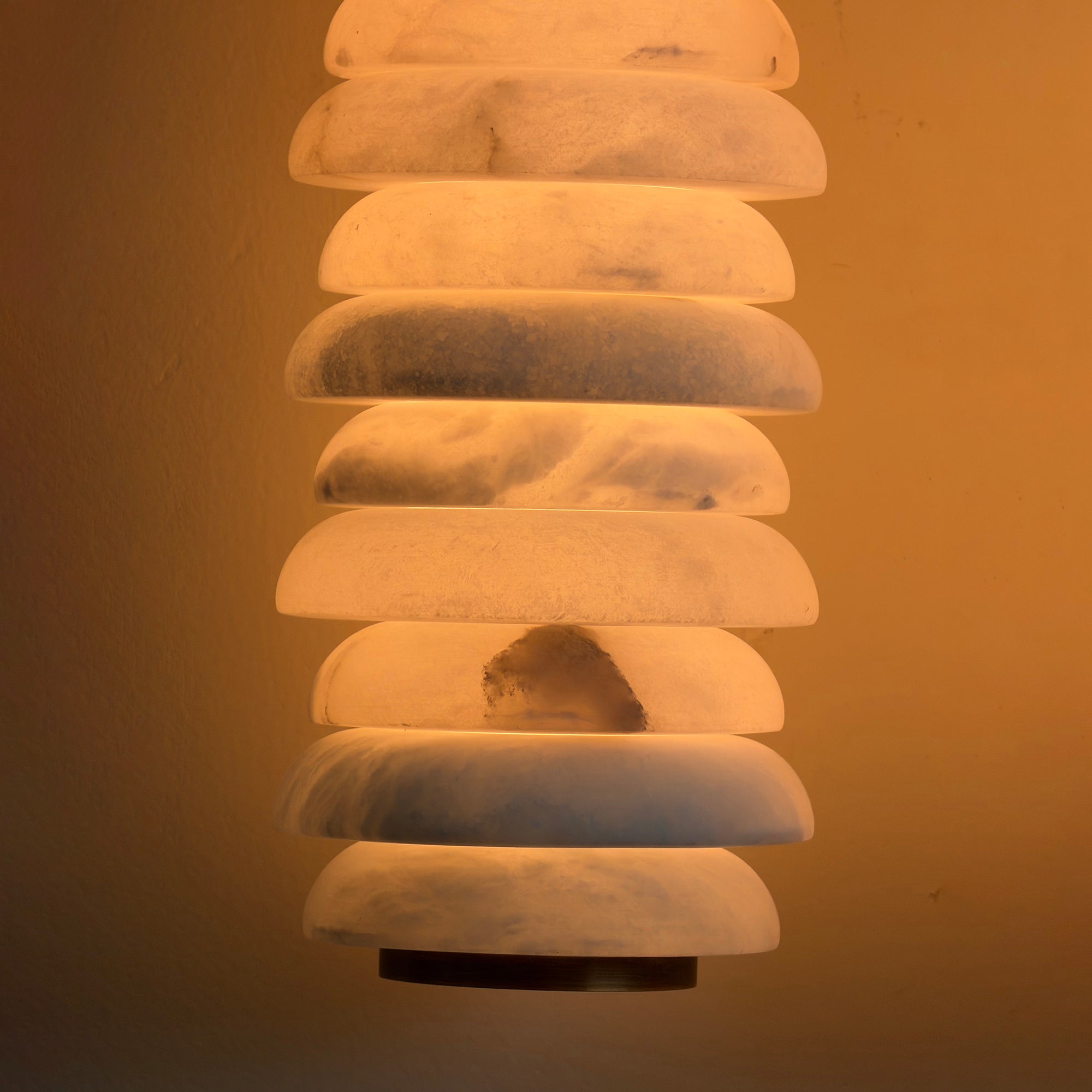 Payson Alabaster Wall Lamp Large Format Natural Stone LED Luxury Bedroom Living Room — 3 Plug Options
